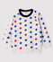Baby boy's tubular knit sweatshirt BELUGA grey/MULTICO white