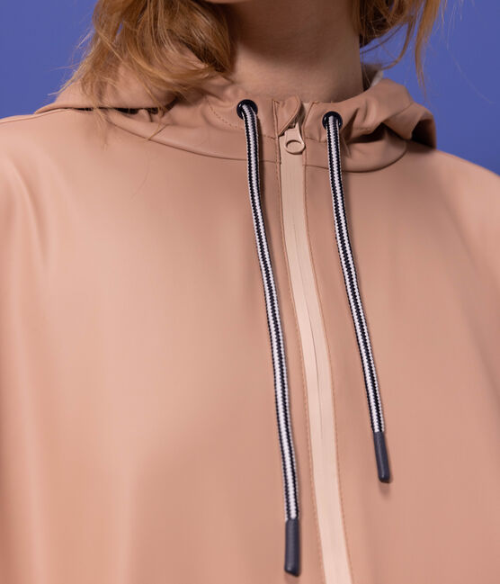 Unisex Long Light Recycled Fabric Raincoat VINTAGE beige