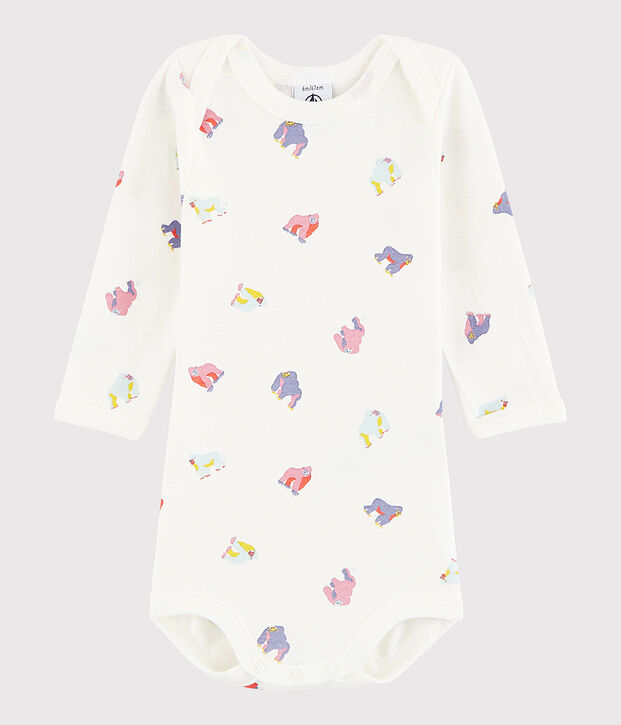 Baby Girls' Long-Sleeved Bodysuit white/multicolor