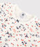 Girls' Snugfit Paris Print Organic Cotton Pyjamas MARSHMALLOW white/MULTICO white