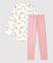 Girls' Floral Print Cotton Nightdress MARSHMALLOW white/MULTICO white