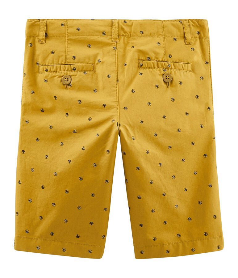 Boys' Bermuda Shorts TOPAZE yellow/FETA white