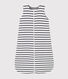 BABIES' STRIPY REVERSIBLE RIB KNIT COTTON TOG 2-RATED SLEEPING BAG