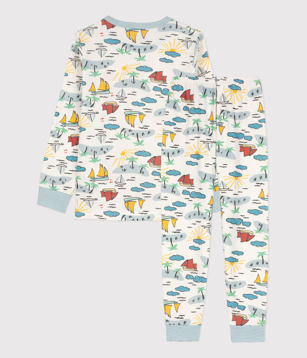 Children's Unisex Cotton Explorer Pyjamas white/multicolor