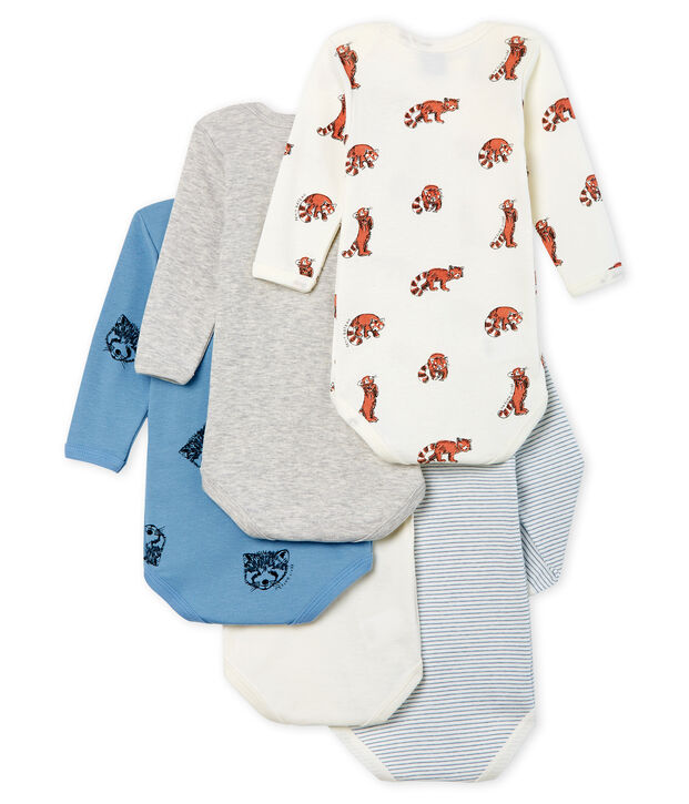 Baby Boys' Long-Sleeved Bodysuit - 5-Piece Set multicolor