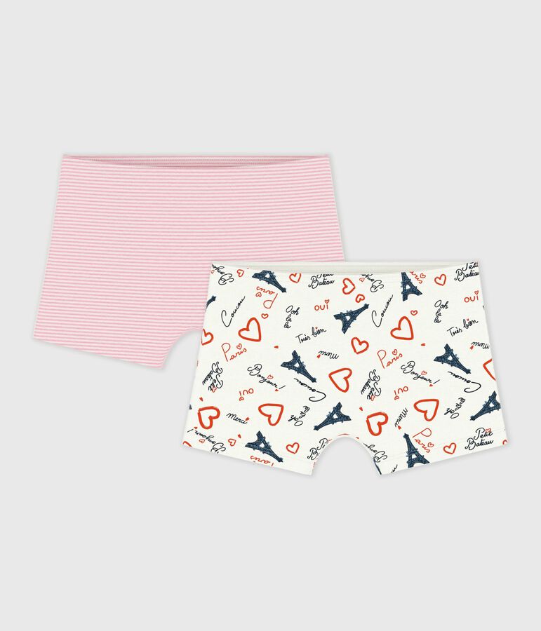 Pack of children's long Paris print cotton shorties variante 1
