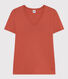 Women's Iconic Plain Cotton V-neck T-Shirt