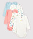 Baby Girls' Long-Sleeved Bodysuit - 5-Pack