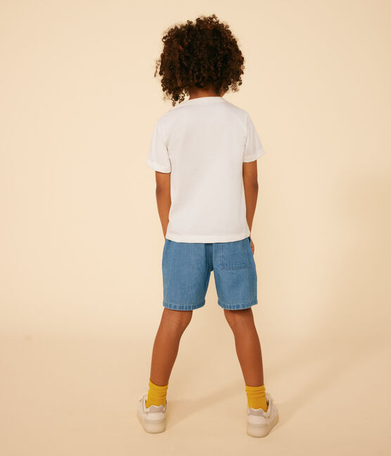 Boys' Printed Lightweight Jersey T-shirt MARSHMALLOW white