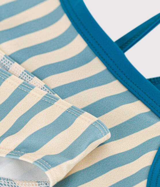 Girls' Stripy One-Piece Swimsuit MIMI /AVALANCHE