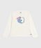 Children's long-sleeved printed cotton T-shirt MILK /MULTICO
