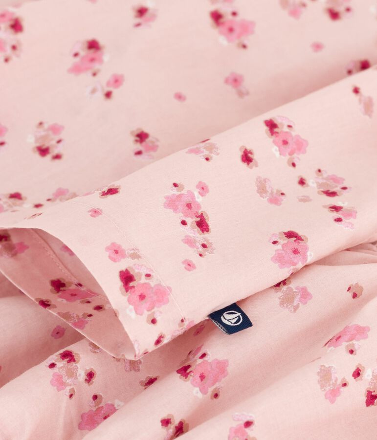 Babies' sleeveless cotton dress with matching bloomers pink/multicolor