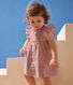 Plain cotton baby dress and bloomers