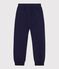 Children's plain cotton jogging bottoms blue