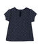 Baby girls' printed tee SMOKING blue/LAIT white