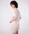 Women's short-sleeved short cotton pyjamas FLEUR pink