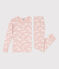 Girls' Snugfit Cotton Pyjamas SALINE /MARSHMALLOW