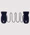 Baby's unisex fleece-lined mittens SMOKING blue
