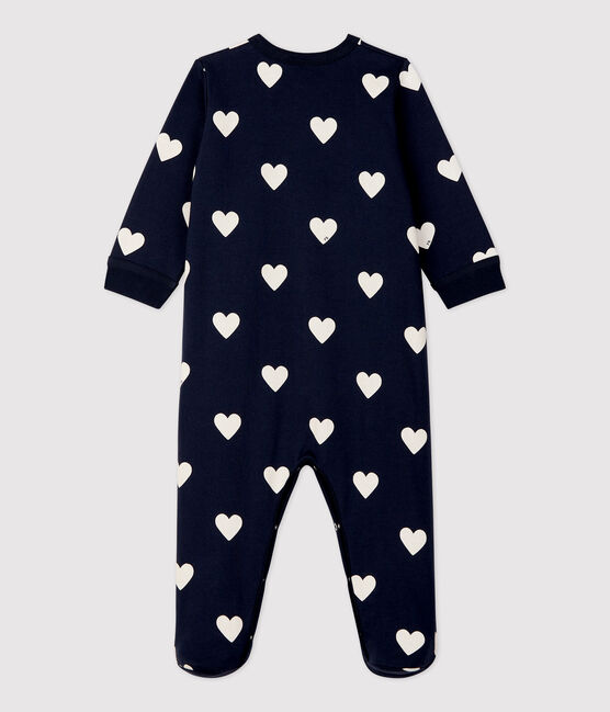 Babies' Fleece Sleepsuit SMOKING blue/ECUME white