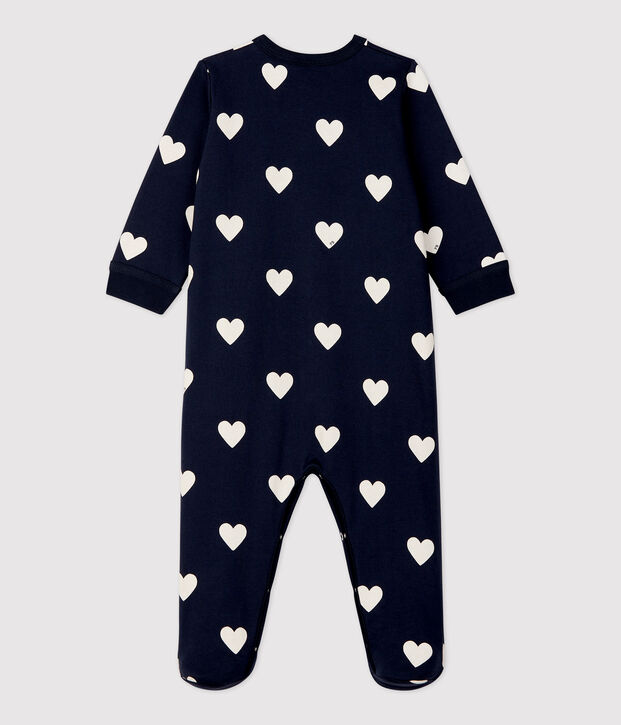 Babies' Fleece Sleepsuit blue/white