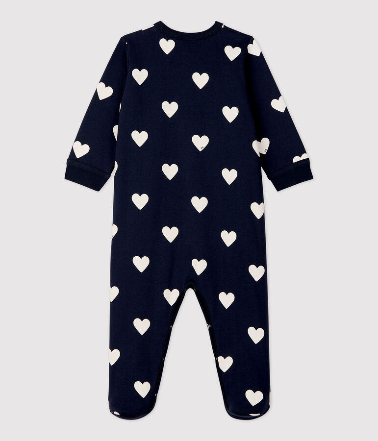 Babies' Fleece Sleepsuit blue/white