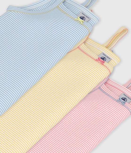 Pack of children's stripy cotton tank tops variante 1