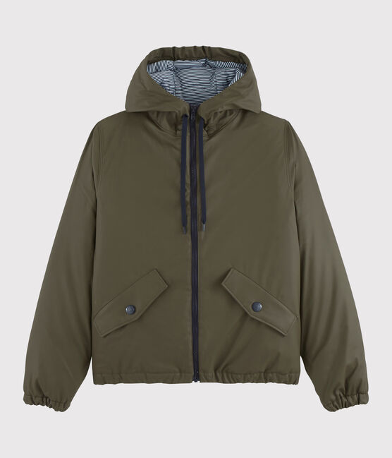 Women's/Men's recycled padded rain jacket LITOP brown