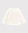 Babies' Quilted Tube Knit Cardigan MARSHMALLOW white