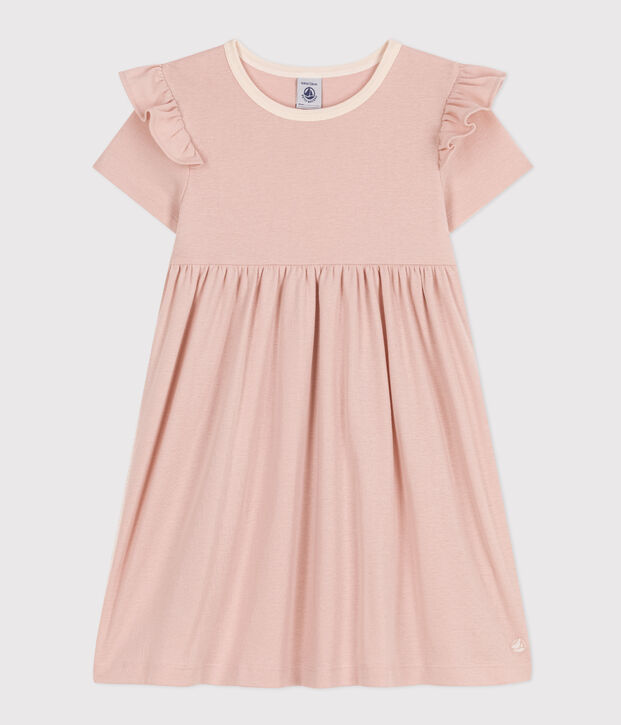 Girls' Short-Sleeved Cotton Dress pink