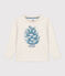 Boys' Long-Sleeved Cotton T-Shirt MONTELIMAR CHINE beige