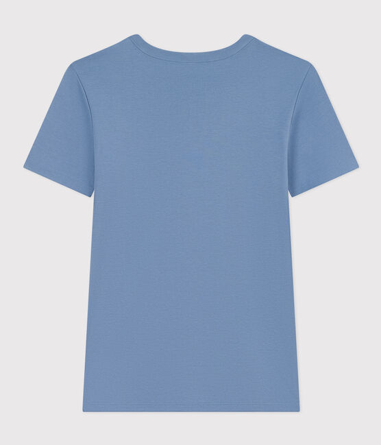Women's Iconic Cotton Round Neck T-Shirt BEACH blue