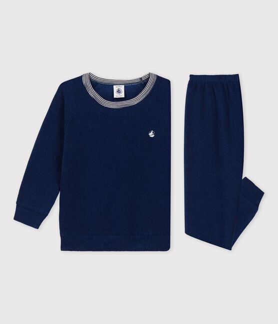 Pyjamas in Brushed Terry Towelling MEDIEVAL blue
