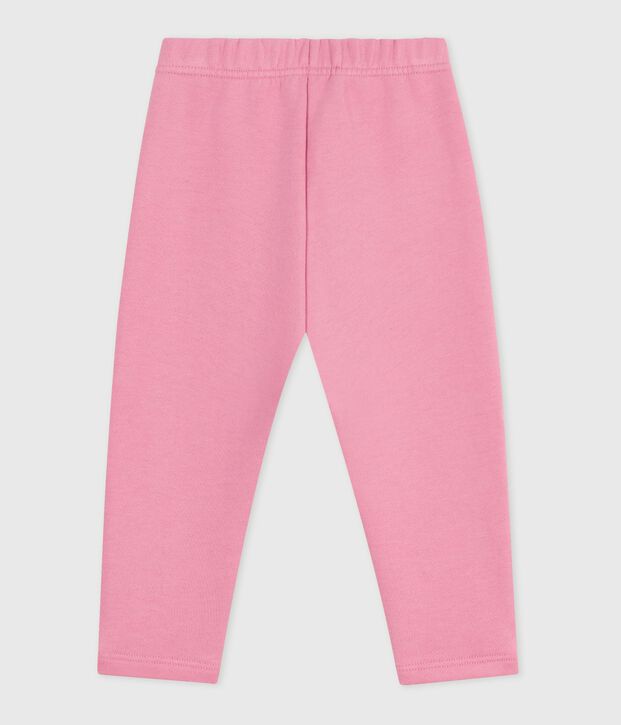 Babies' plain cotton trousers pink