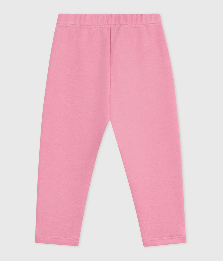 Babies' plain cotton trousers pink