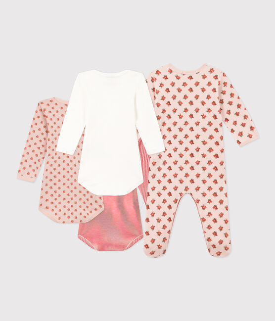 Babies' Pyjamas and 3-Pack of Floral Bodysuits variante 1