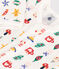 Babies' printed cotton footless pyjama suit MARSHMALLOW white/MULTICO white
