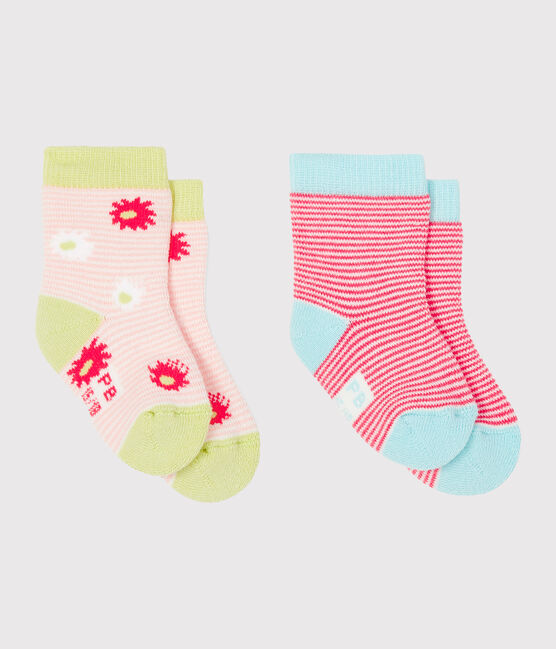 Set of 2 pairs of socks for baby girls variante 1
