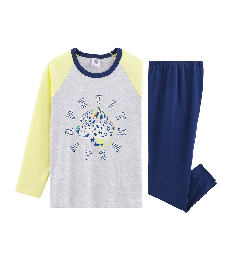 Boys' Ribbed Pyjamas blue/multicolor