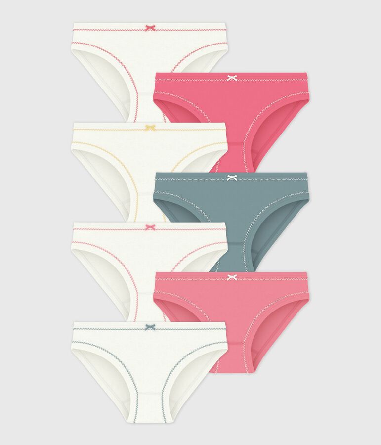 Pack of children's plain cotton pants multicolor