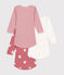 Babies' long-sleeved heart pattern cotton bodysuits - 3-pack variante 1