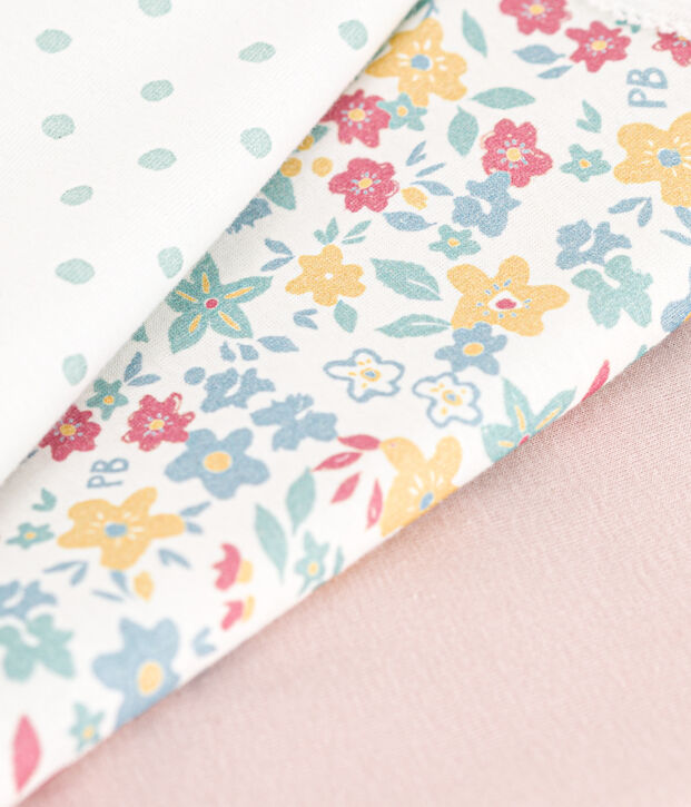 Floral Cotton Vest Bodysuits - 3-Pack multicolor