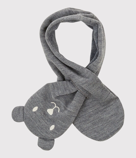 Babies' Microfleece-Lined Scarf SUBWAY CHINE grey