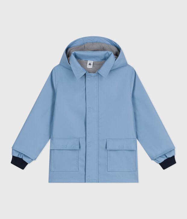 Unisex Iconic Waxed Child's Coat blue