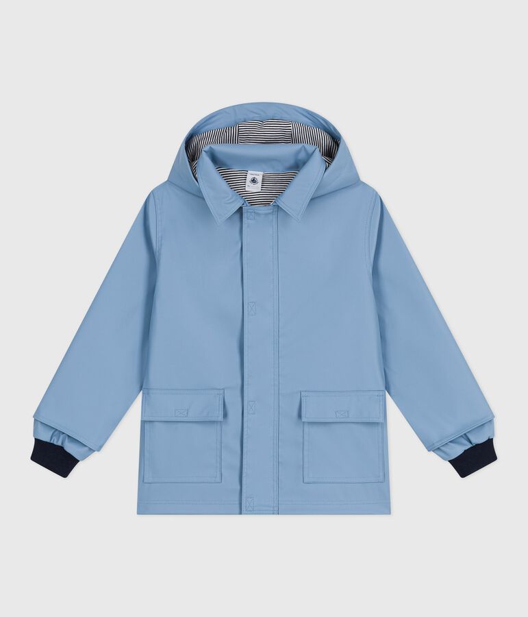 Unisex Iconic Waxed Child's Coat blue