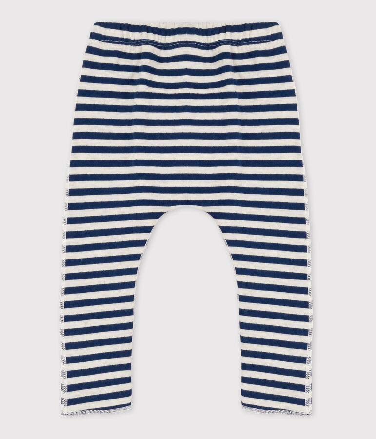 Babies' Stripy Tube Knit Trousers blue/beige