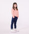 Children's unisex long-sleeved cotton Breton top FLEUR pink/SPICY