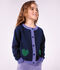 Children's plain wool and cotton cardigan SOIR