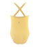 Girls' One-Piece Swimsuit BAMBOO yellow/MARSHMALLOW white