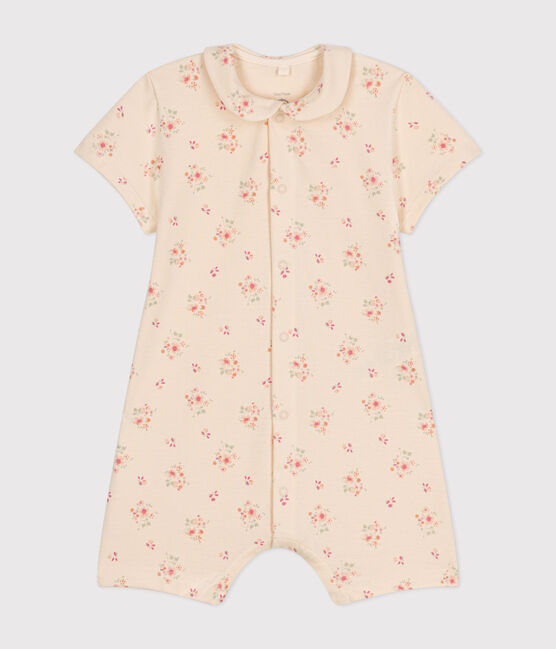 Babies' Lightweight Jersey Playsuit AVALANCHE white/MULTICO
