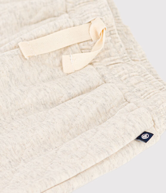 Boys' quilted tube knit trousers MONTELIMAR CHINE beige
